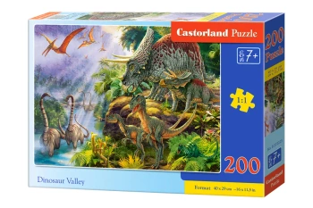 Puzzle 200 Dolina dinozaurów B-222223 - CASTOR
