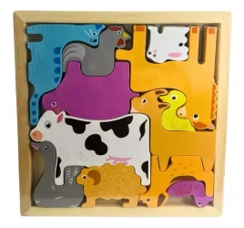 Puzzle drewniane zwierzęta domowe