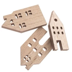 Drewniane domki 1cmx10cm 3szt - Dalprint dpCraft