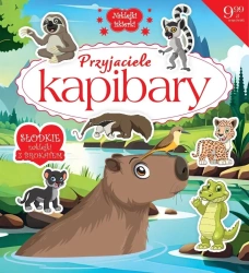 Naklejki iskierki z brokatem. Przyjaciele kapibary - praca zbiorowa