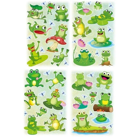 Naklejki 3D żabki MIX - Brewis