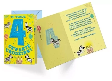 Karnet B6 PR-286 Urodziny 4 - Kukartka