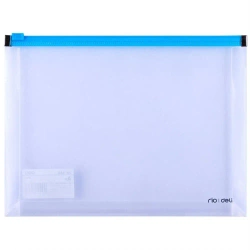 Teczka na suwak A5 PP niebieska DELI
