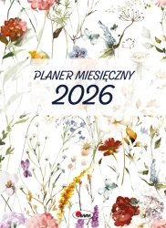 Kalendarz 2026 planer miesięczny A4 Kwiaty - praca zbiorowa