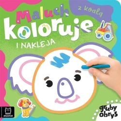 Maluch koloruje i nakleja z koalą. Gruby obrys - Anna Podgórska
