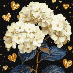 Malowanie po numerach - Wspaniałe kwiaty 40x40cm - Ideyka