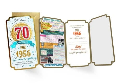 Karnet Urodziny 70 - Kukartka