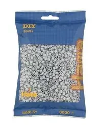 Hama Midi Koraliki w woreczku 3000 jasny szary