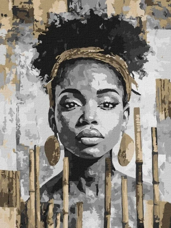 Malowanie po numerach - Egzotyczny monochrom 30x40 - Ideyka