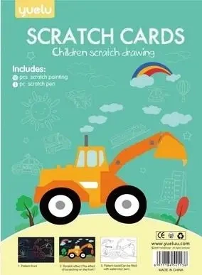 Zestaw zdrapek kolorowanek 2w1 Transport - Yuelu