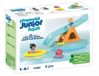 Playmobil JUNIOR AQUA Pływająca wyspa ze zjeżdżalnią 71687