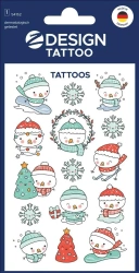 Tatuaże bożonarodzeniowe dla dzieci - bałwanki - Zdesign