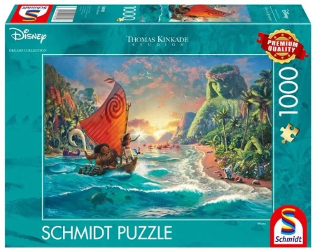 Puzzle 1000 Thomas Kinkade, Vaiana: Skarb oceanu - Schmidt