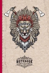 Notatnik ozdobny 143x210/64K kratka Wilk Indianin - Fresh