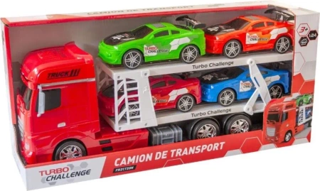 Samochód laweta + 4 pojazdy TURBO CHALLENGE - MGM