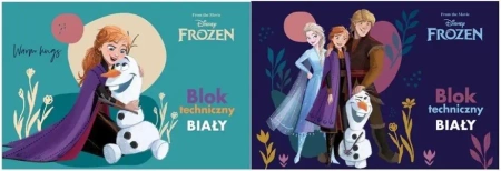 Blok techniczny A4/10K biały Frozen - Beniamin