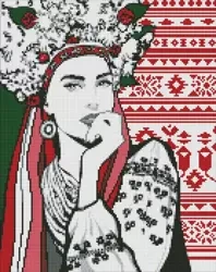 Diamentowa mozaika - Czarująca Ukrainka 40x50cm - Ideyka