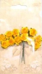 Różyczki papierowe 12szt żółte - Galeria Hobby