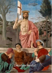 Kartka Wielkanoc 18 Zmartwychwstanie Jezusa - della Francesca Piero