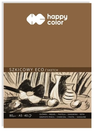 Blok szkicowy eco A5/40K 80g HAPPY COLOR - GDD