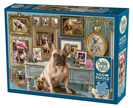 Puzzle 500 Buldog francuski 113529 - Cobble Hill