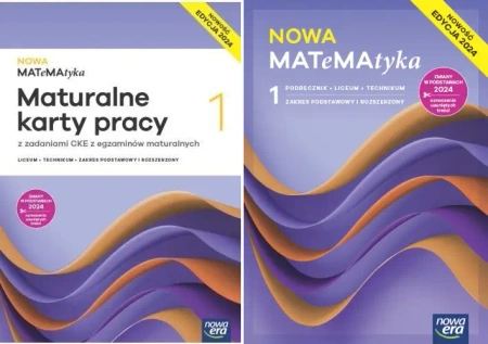 NOWA MATeMAtyka 1 PODRĘCZNIK + MATURALNE KARTY PRACY ZR 2024 Nowa Era LO - Karolina Wej, Dorota Ponczek