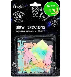 Ozdoby fluorescencyjne Szkielety mix 24szt - Fiorello