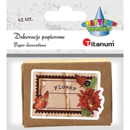 Dekoracje kartonowe notatki w pudełku 45szt - Titanum