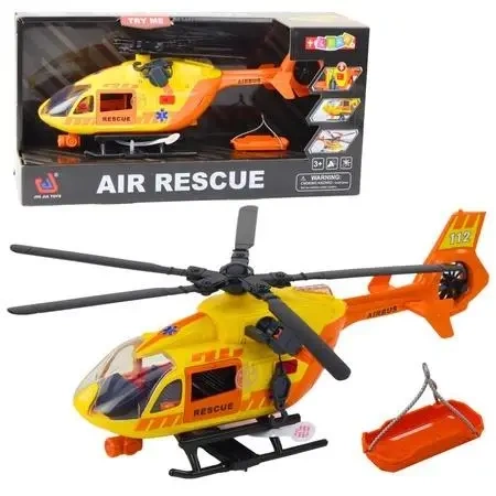 Helikopter ratunkowy światła dźwięki pomarań 1:12 - Leantoys