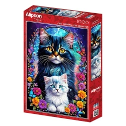 Puzzle 1000 Matczyna miłość - Koty - Alipson
