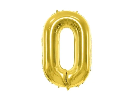 Balon foliowy 0 jasny złoty 72cm - PartyDeco