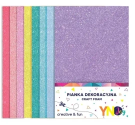 Pianka dekoracyjna brokat pastel 5szt - INTERDRUK