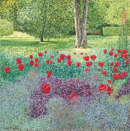 Karnet z kopertą Tulipany w ogrodzie - Susan Entwistle