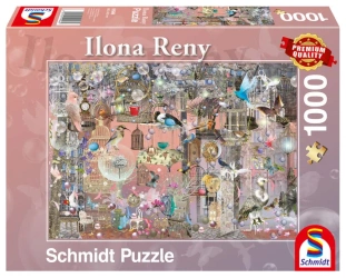Puzzle 1000 PQ Różowe piękno I. Reny 110819 - Schmidt Puzzle