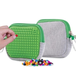 Saszetka na suwak z zielonym panelem - Cass film