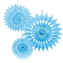 Rozety dekoracyjne niebieskie 3szt - Arpex
