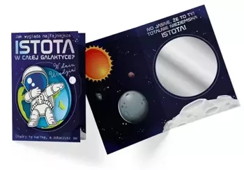 Karnet B6 DK-850 Urodziny (kosmonauta, lusterko) - Kukartka