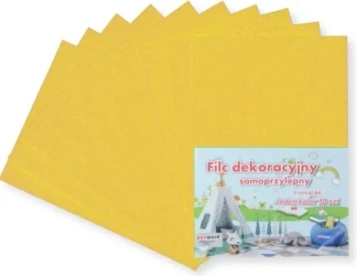 Filc A4 samoprzylepny żółty 20x30cm 10szt - Penword