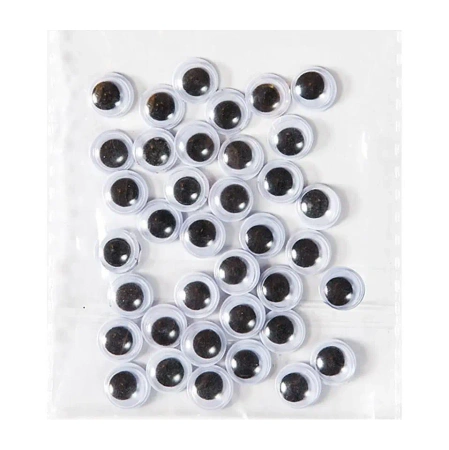 Samoprzylepne ruchome oczka 8mm 36szt - Dalprint dpCraft