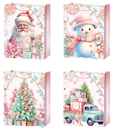 Torebka prezentowa M Boże Narodzenie platera mix