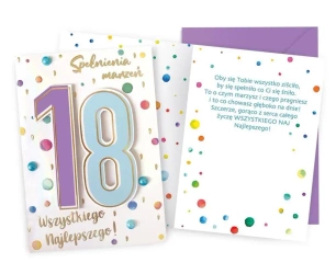 Karnet B6 Urodziny 18 - Kukartka