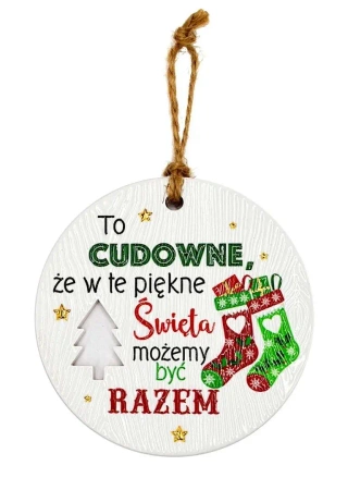 Zawieszka ceramiczna Boże Narodzenie - Kukartka