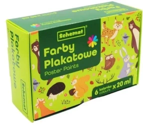 Farby plakatowe 20ml 6 kolorów - Schemat