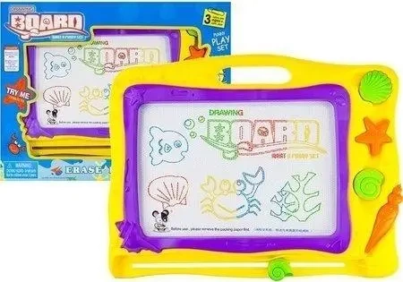 Znikopis morski + 3 pieczątki kolorowe tło - Leantoys