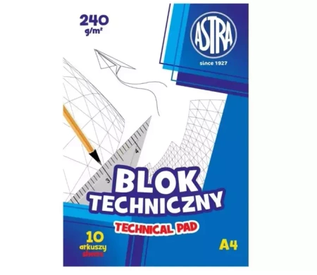 Blok techniczny A4/10K 240g (10szt) ASTRA - ASTRA papiernicze
