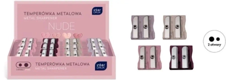 Temperówka podwójna metalowa Nude (24szt) - INTERDRUK