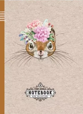 Notatnik ozdobny 145x197/64K kratka TW Wiewiórka - Fresh