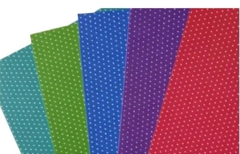 Karton obustronny kropki 300g 24x34cm 5 ark MIX - Galeria Hobby