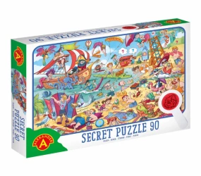 PUZZLE OBSERWACYJNE LUPĄ-90 ELEMENTÓW/PLAŻA - Alexander