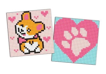 Diamentowa mozaika Kids naklejka - Corgi 9x9cm - Ideyka